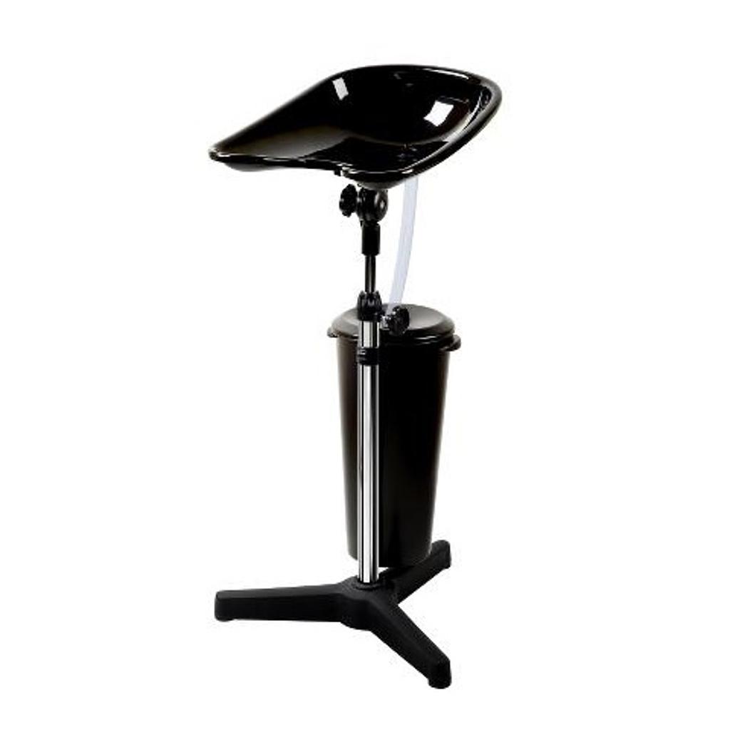 Lave-tête inclinable sur pied avec bac récolteur 9L noir