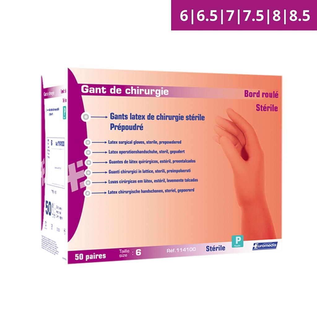 Gants de chirurgie en latex poudrés