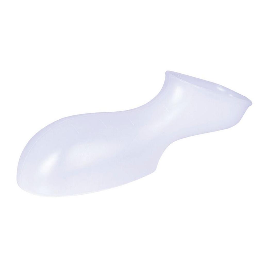 Urinal femme 1000 ml translucide, sans couvercle, sans poignée