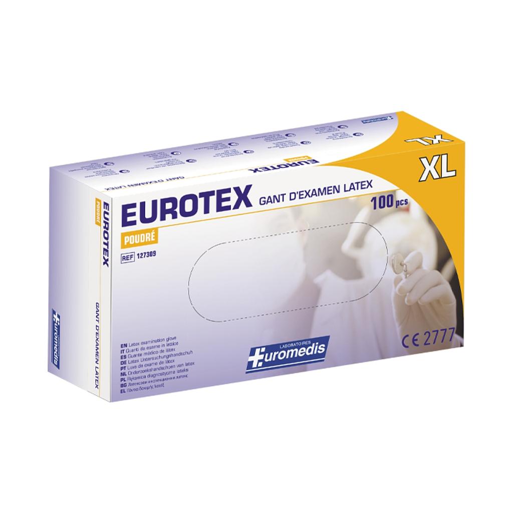 EUROTEX latex gepoederde onderzoekshandschoenen