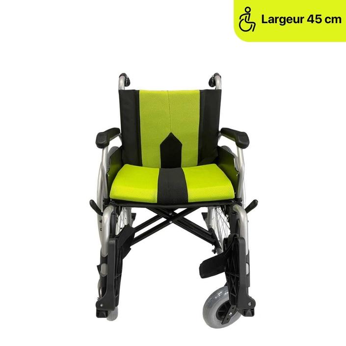 Chaise roulante manuelle en aluminium