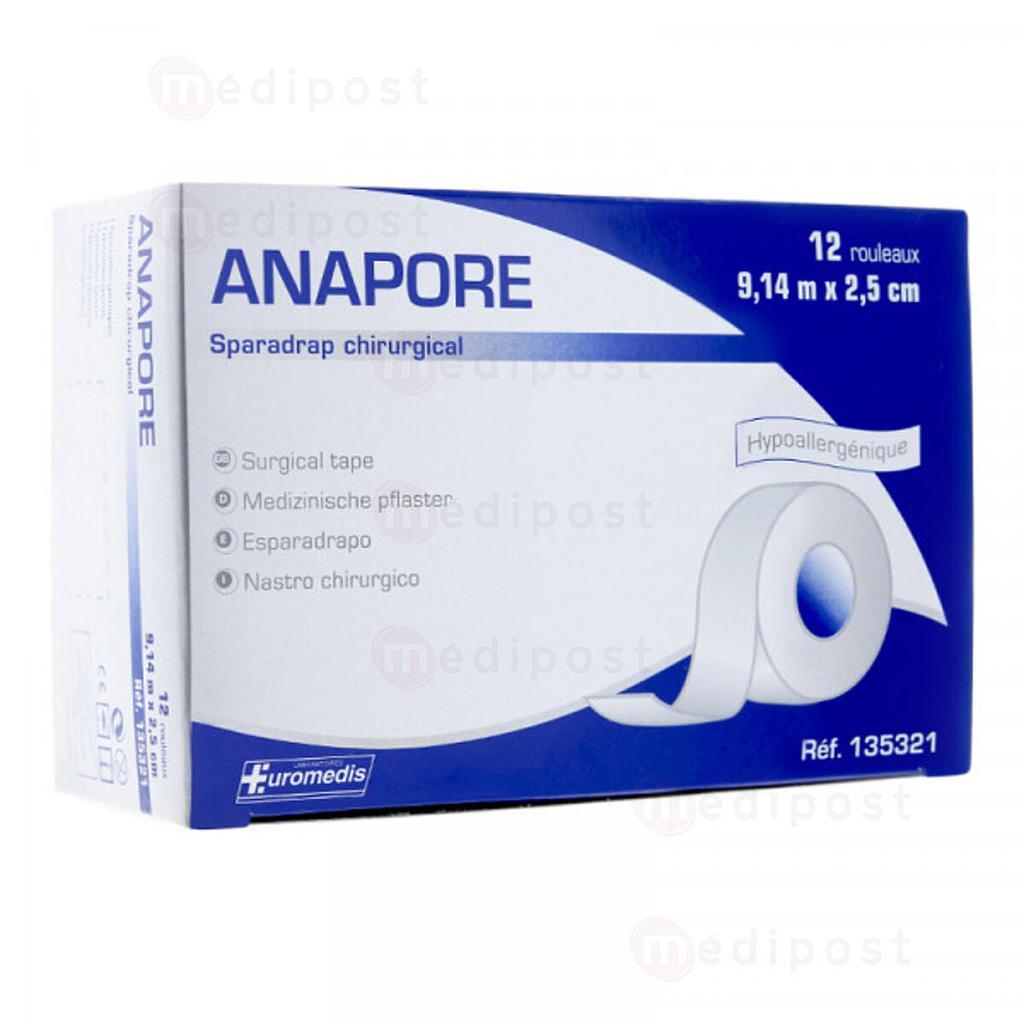 Sparadrap Anapore Micro perforé 2,5cm x 9,14cm
