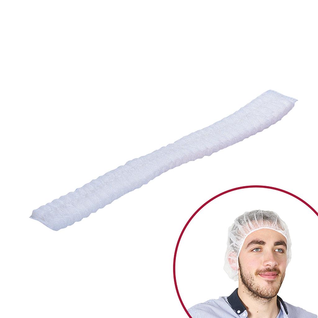 Bonnet (charlotte) type clip, en non tissé blanc (250)