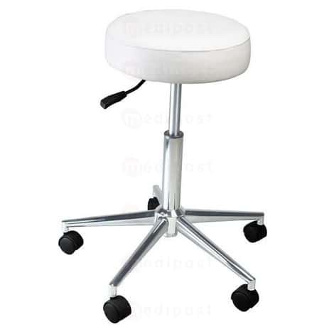 Witte kruk met 5 takken, zitting 9 cm