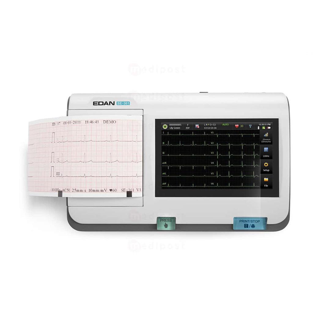 Electrocardiographe Edan SE-301 - 3 canaux et interprétation