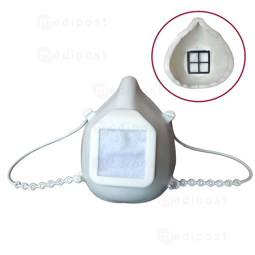 Masque de protection FFP2 Réutilisable Modèle Med blanc