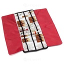 Ampullenhouder (80) rood polyester zakje