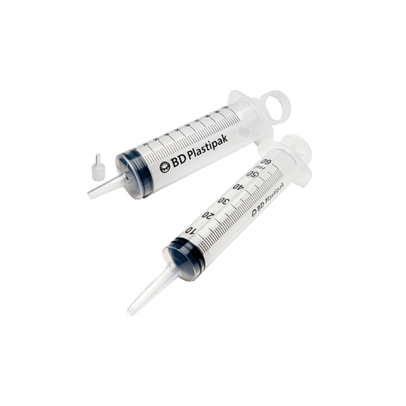 Plastipak 100ml syringe centred luer