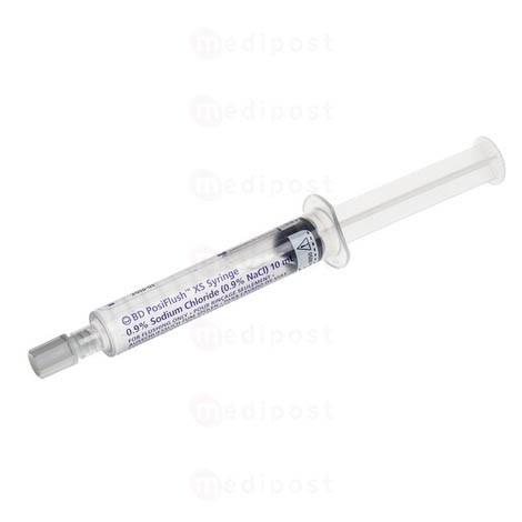 0,9% NaCl voorgevulde spuitBD PosiFlush™ XS en SP
