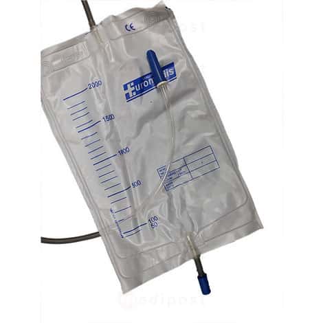 Urinezak met leegloopventiel, 2 liter