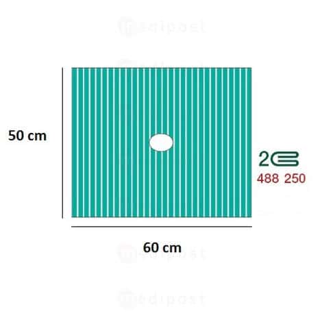 Steriel operatiedoek 50 x 60cm met gat van 6cm