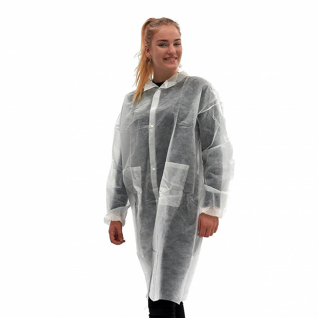 Blouse médicale non-tissé, poignet avec élastique