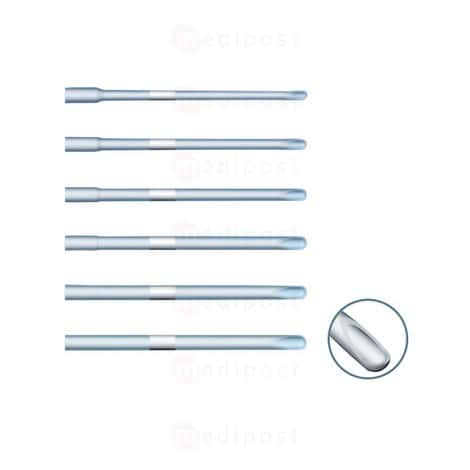 Curette droite rigide à usage gynécologique