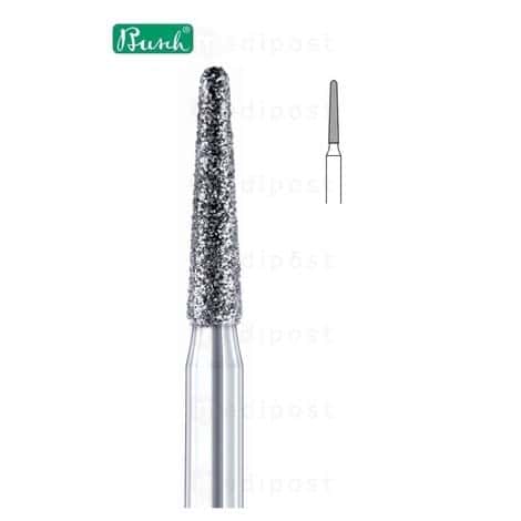 Fraise diamant - allumette ø2,3mm - bout arrondi grain moyen