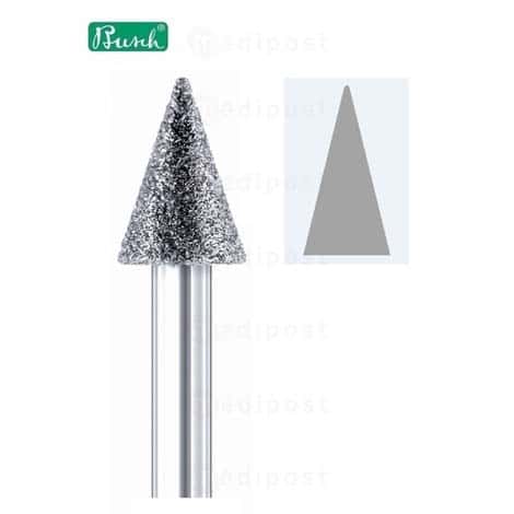 Fraise diamant - cône pointu ø 3,7mm - grain moyen