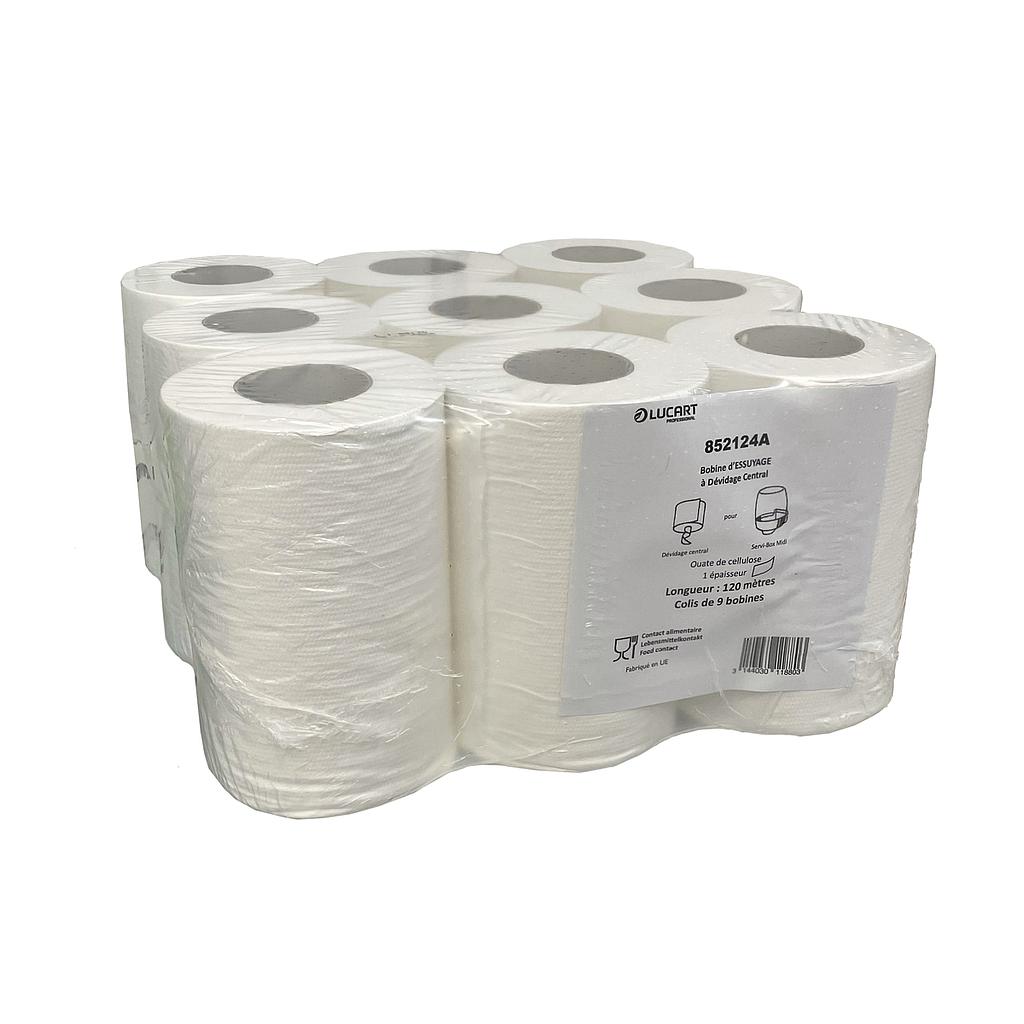 Papier dévidage central Eco Lucart 20cmx120m 2 plis