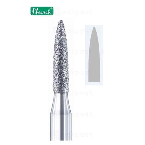 Fraise diamant - flamme ø 1,8mm - grain moyen