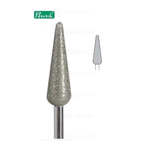 Fraise diamant - flamme longue ø 6mm - grain moyen