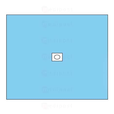 Steriel operatiedoek 50x60cm, gat ø5x6.5cm zelfklevend
