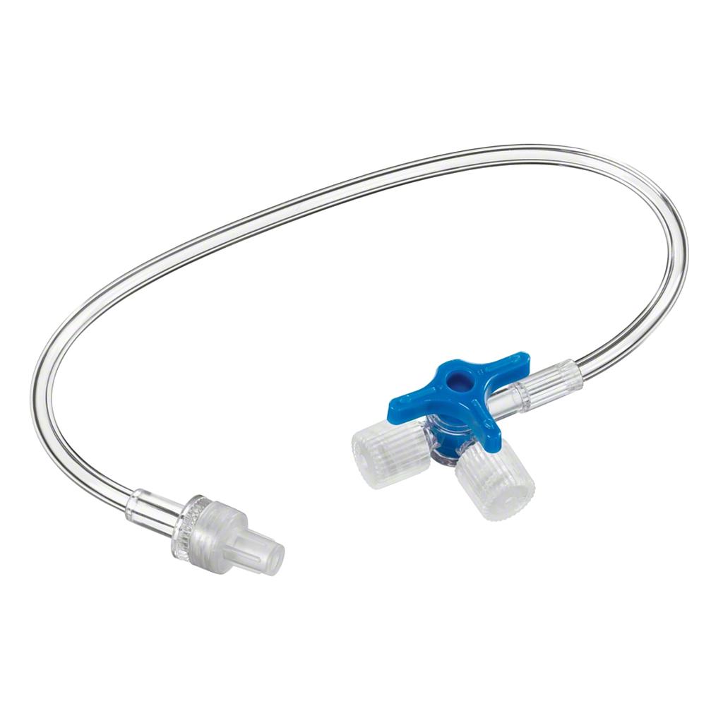 Robinet à 3 voies Discofix Bleu avec prolongateur 25cm