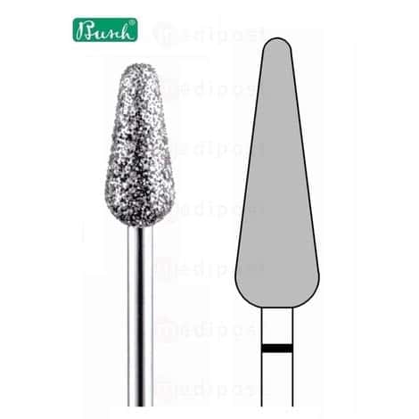 Diamant bur - lange "Flame" ø 6.5mm - super grove korrel