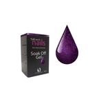 Afweekbare semi-permanente lak in paarse glitter