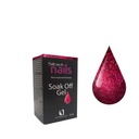 Soak-off vernis semi-permanent rose fushia paillette
