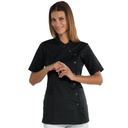 Tunique 3/4 femme Delhi noir bouton pression