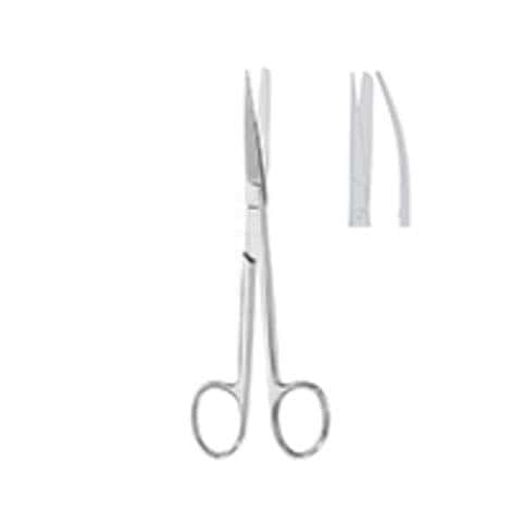 Deaver schaar, puntig/schuim, gebogen 14cm