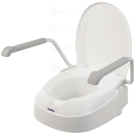 Rehausseur WC réglable 6/10/15 cm AT900 avec accoudoirs relevables et amovibles