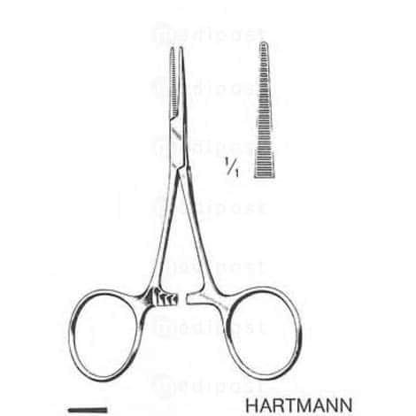 HARTMANN hemostatische tang, recht, 10 cm
