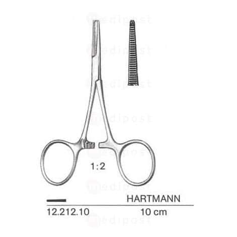 Hemostastische pince HARTMANN 1:2 recht, 10cm