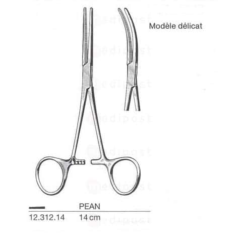 Pince hémostatique Pean droite