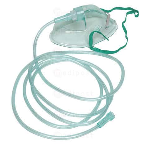 Zuurstofmasker voor volwassenen met slang van 2 meter