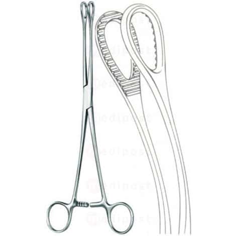 Foerster gebogen spons tang 25cm