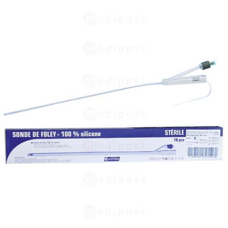 Sonde Foley 100% silicone avec ballonnet de 5-15ml