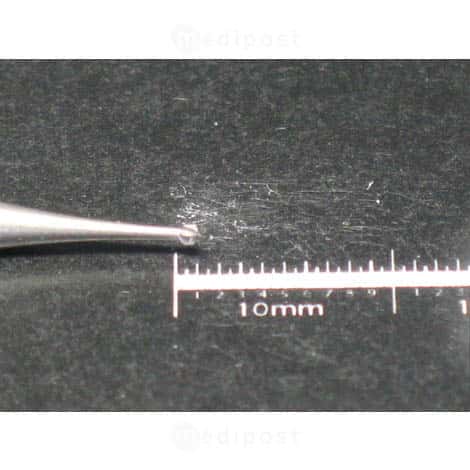 Roestvaststalen frees - kogel Ø 1.0mm - dwarstanden