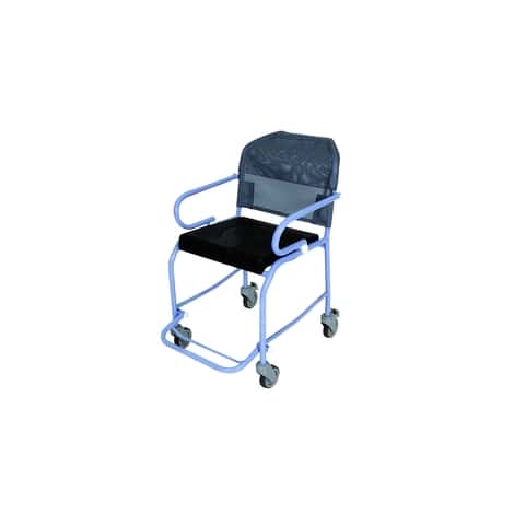 Chaise de transfert et de douche Noumea 80 bleu avec seau
