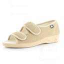 Pantoufles Diane New fermé beige au talon 2 velcros