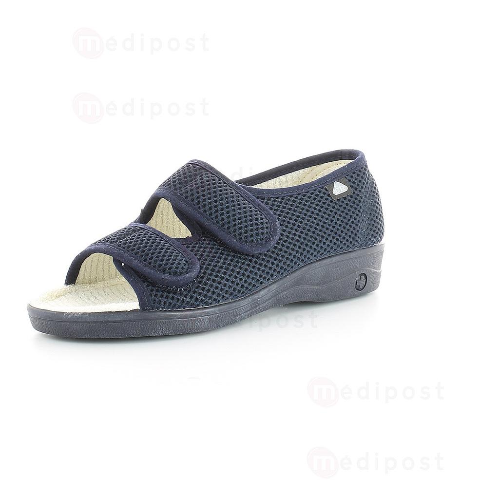 Pantoufles Diane New fermé au talon 2 velcros Bleu
