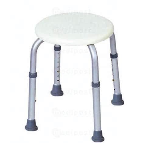 Tabouret de douche avec assise ronde