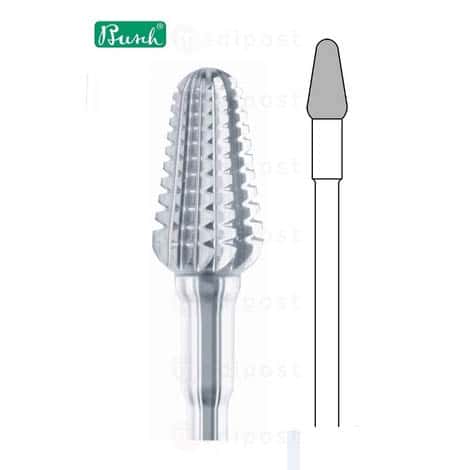 Fraise carbure - cône ø4mm - denture droite (GQSR)