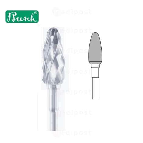 Hardmetalen stiftfrees - ovaal ø 6mm - zeer grove gekruiste tanden