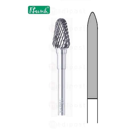 Fraise carbure - allumette Ø 2,3mm -  denture croisée moyenn