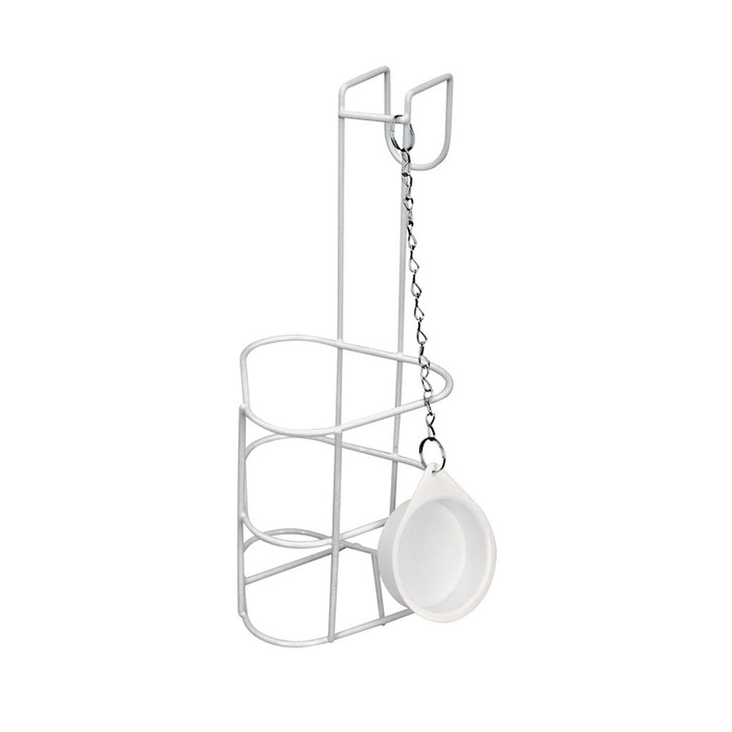 Support pour urinal époxy blanc, avec bouchon