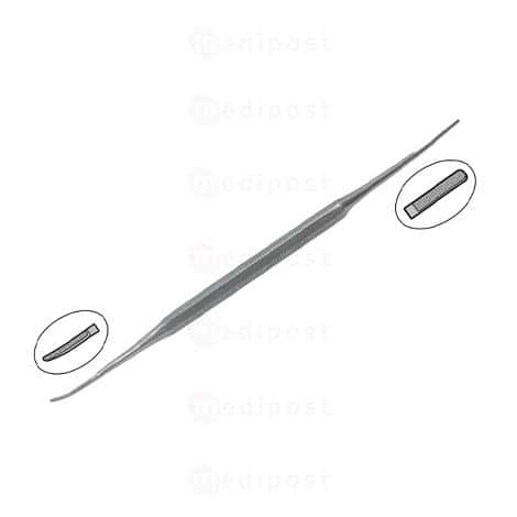 Lime de coin double fine inox 14cm Droite-Courbe