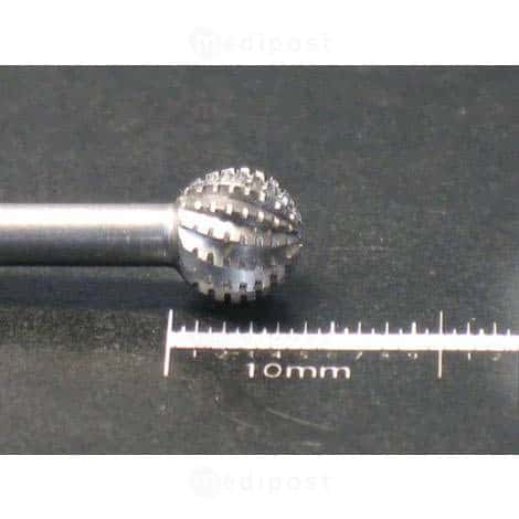Fraise inox - boule Ø 5mm - denture droite