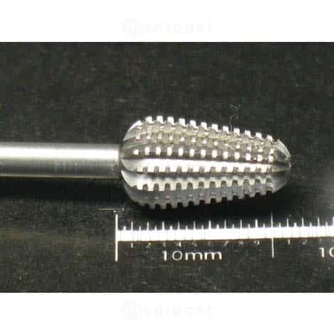 Fraise inox - cône ø 6mm - denture droite