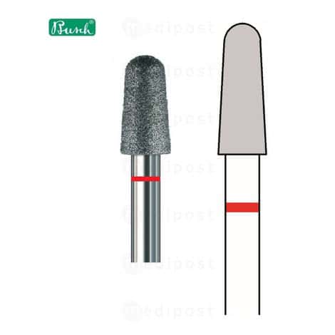 Fraise diamant - cône arrondi ø 3,3mm - Grain fin