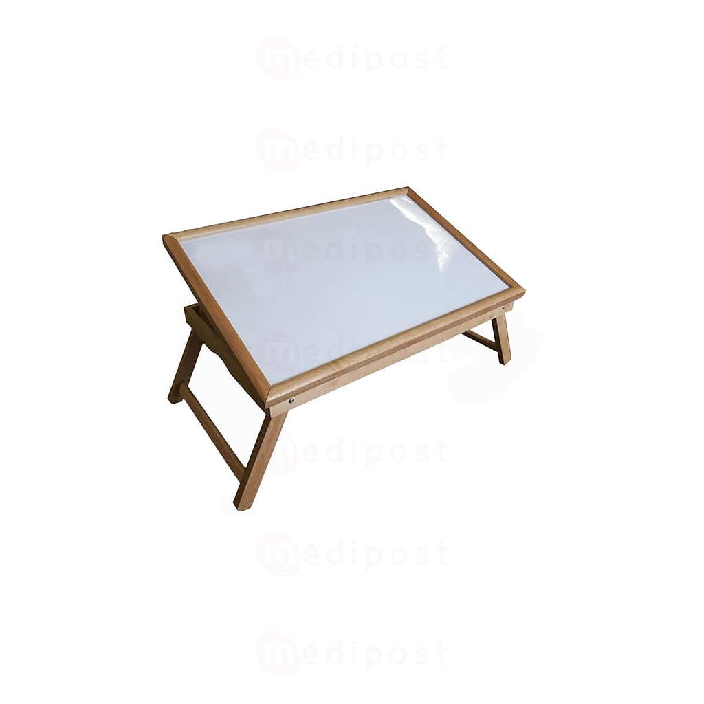 Tablette de lit inclinable 54 x 31 cm en bois